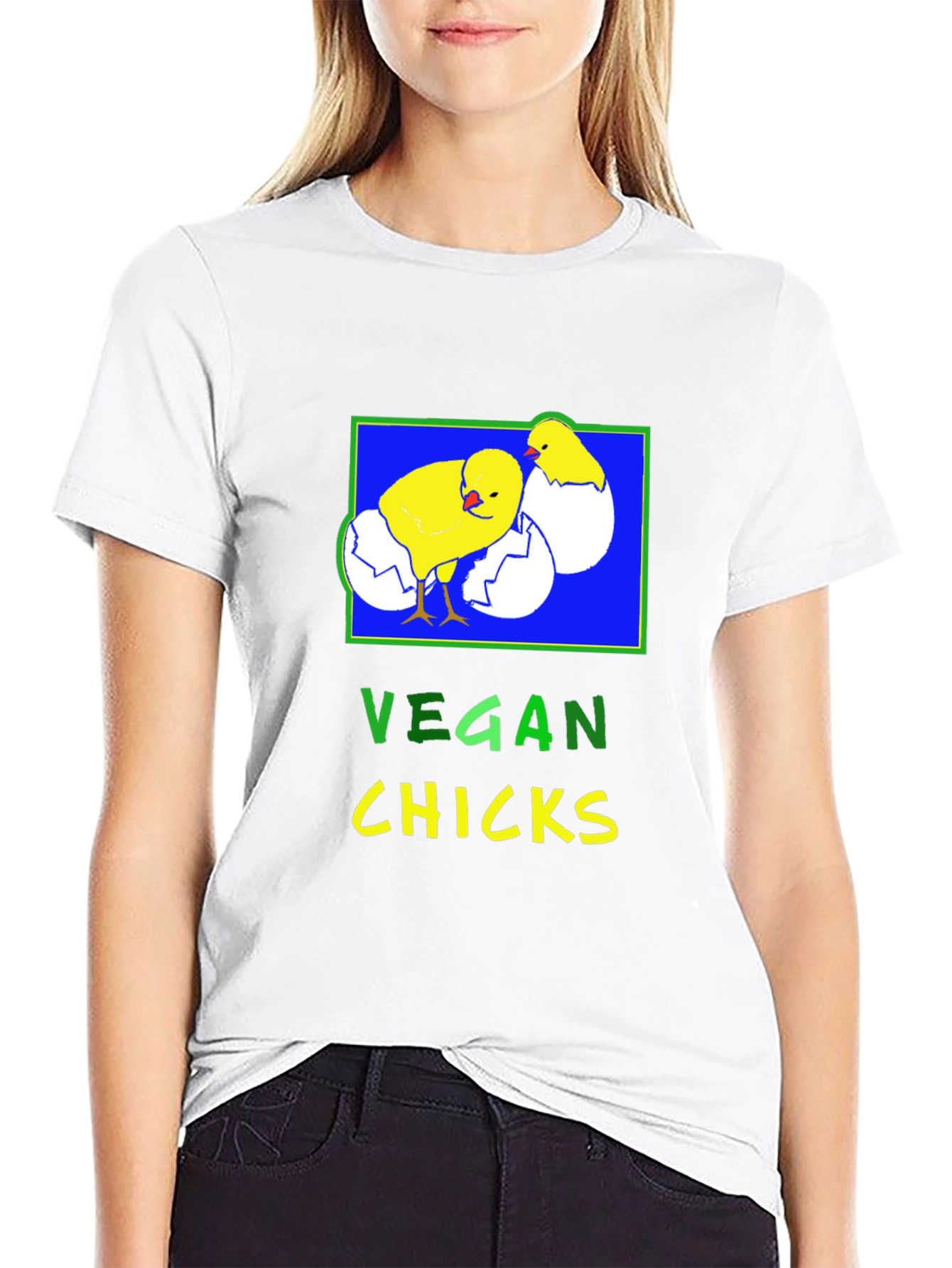 Vegan Chicks T-Shirt - Black Graphic Tee