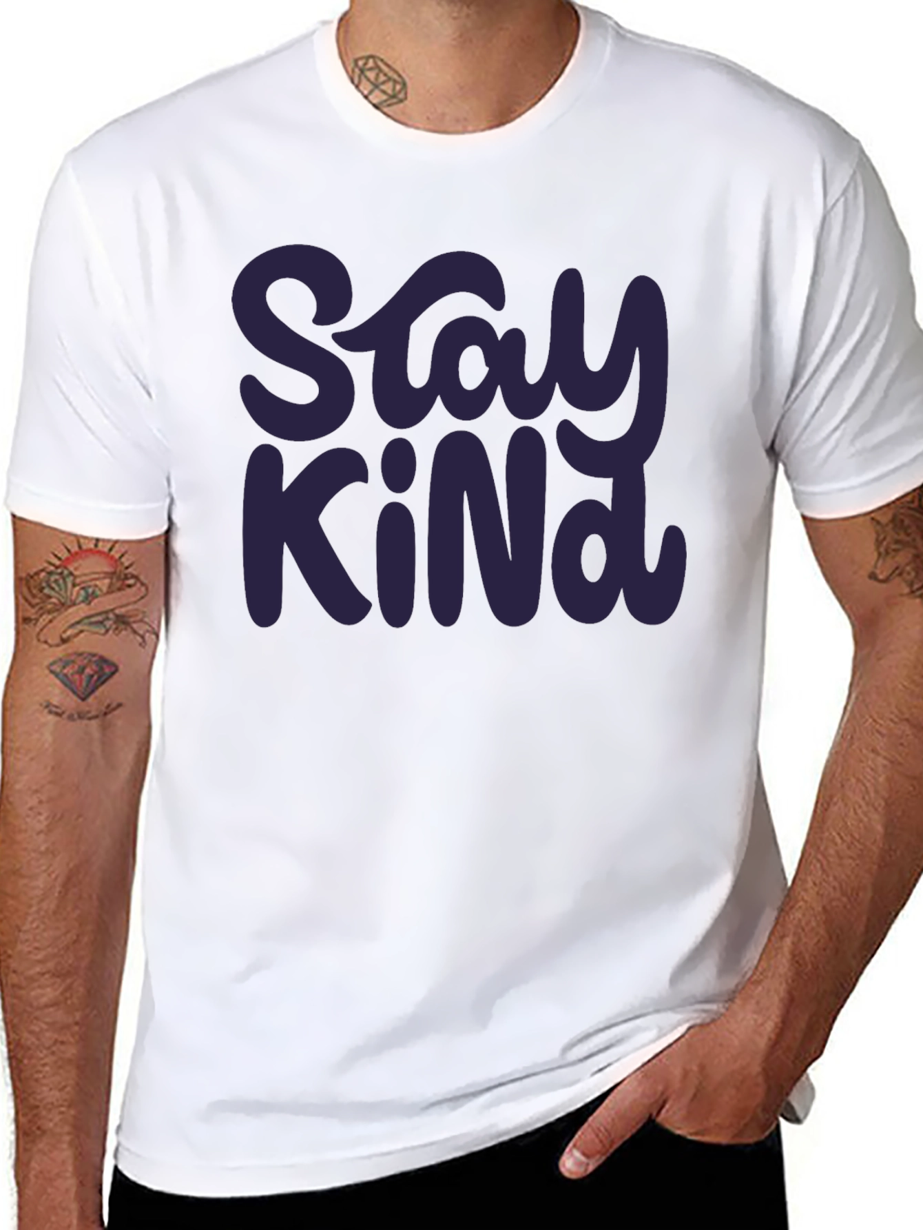 Stay Kind Graphic Tee - Soft Cotton Casual Shirt