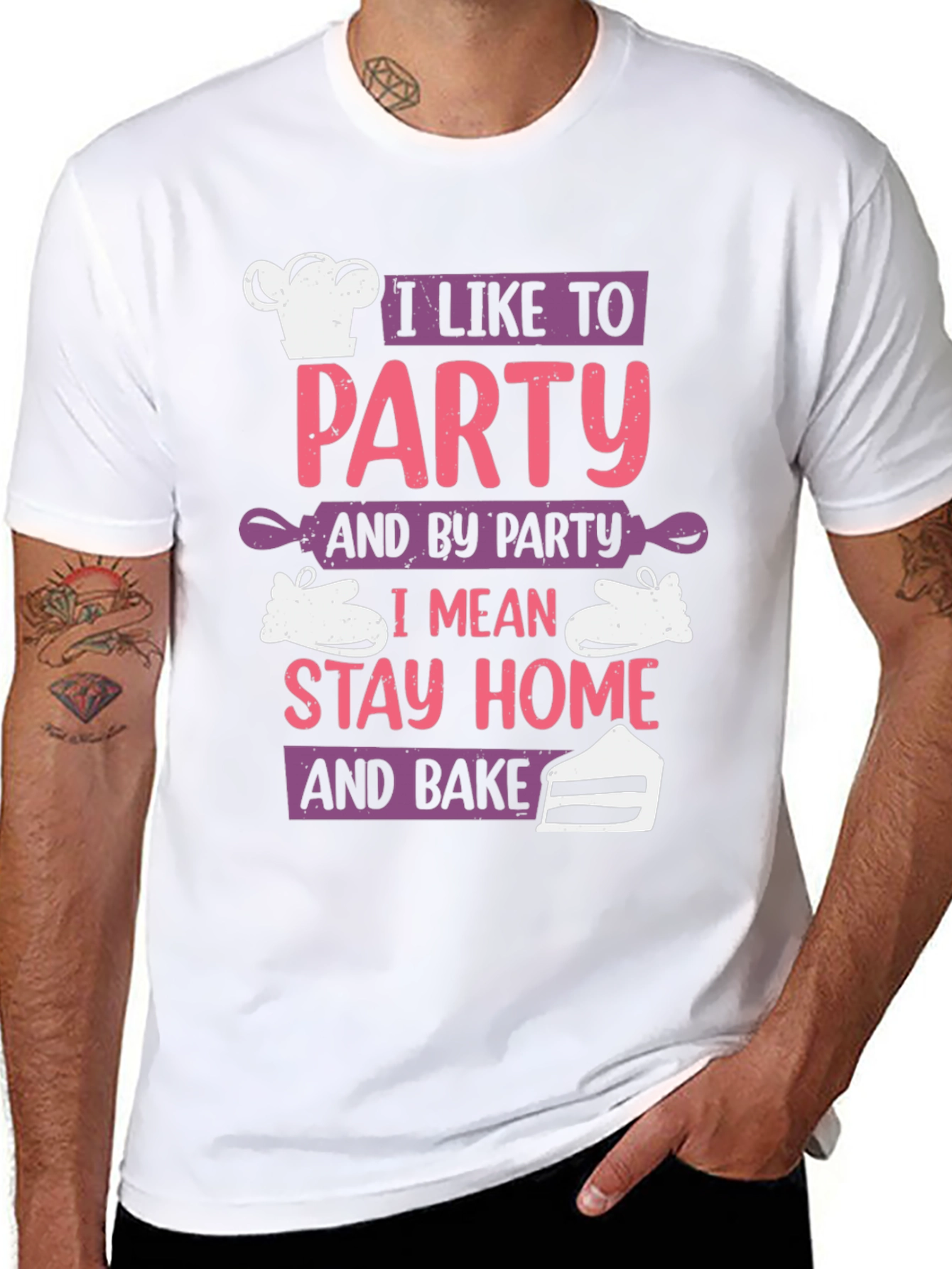 I Like To Party and Bake Graphic T-Shirt