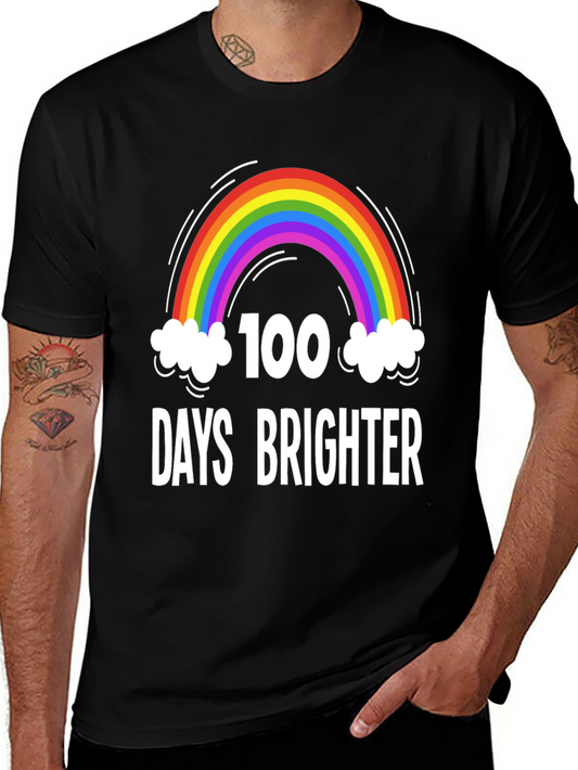100 Days Brighter Rainbow T-Shirt