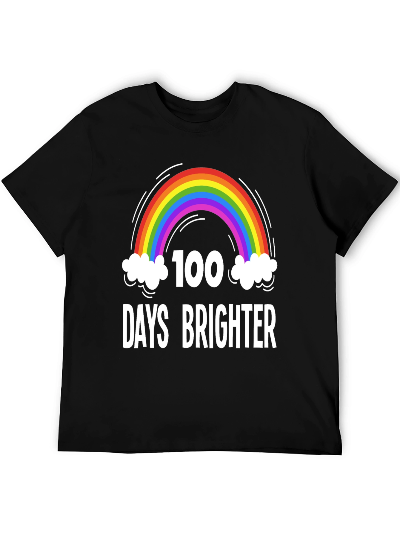 100 Days Brighter Rainbow T-Shirt
