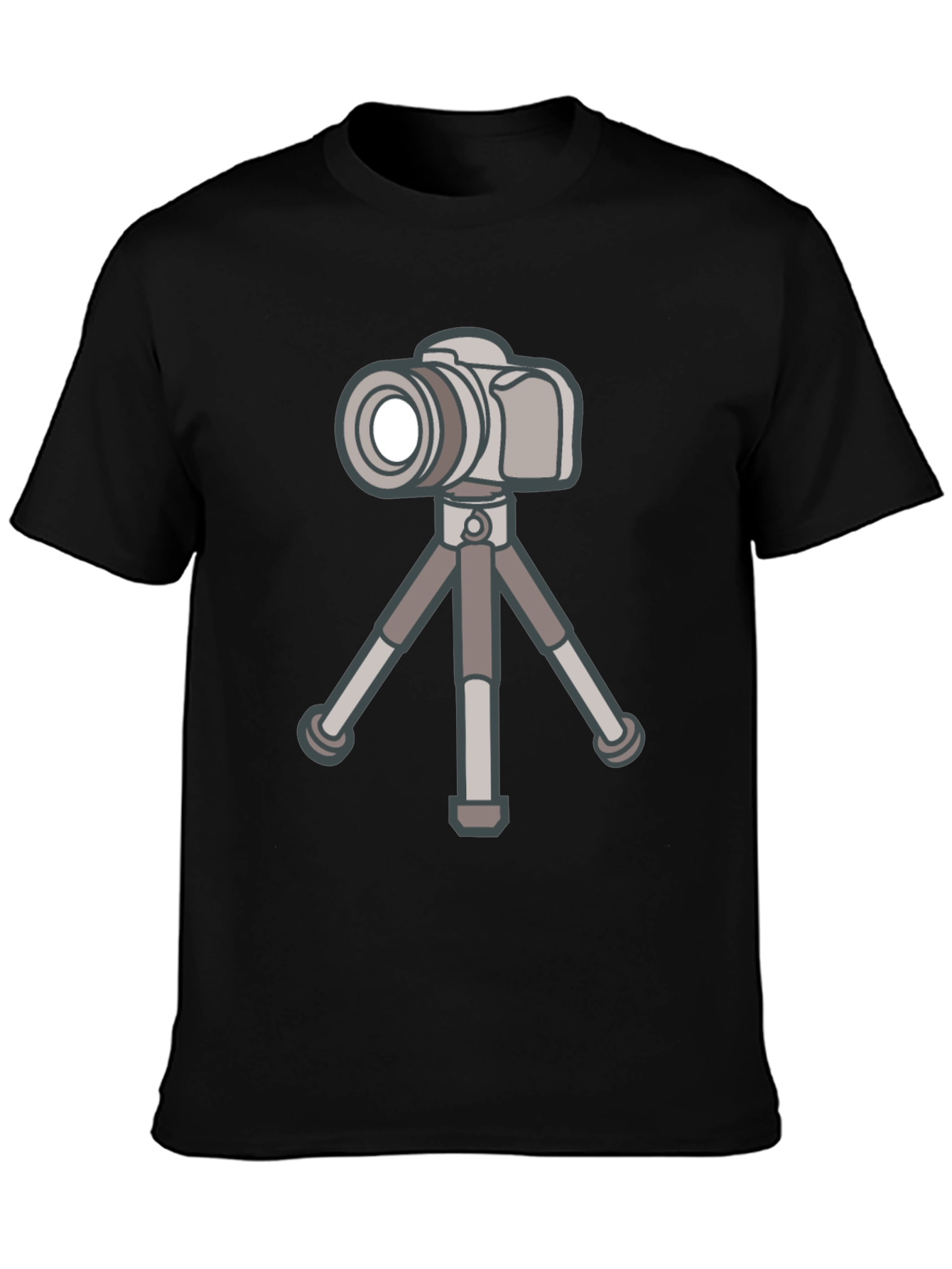 Camera on Tripod Graphic Tee - Photography Lover Shirt