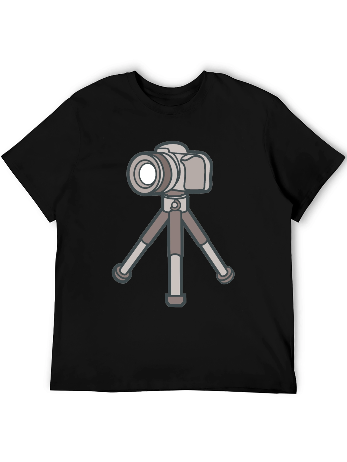 Camera on Tripod Graphic Tee - Photography Lover Shirt