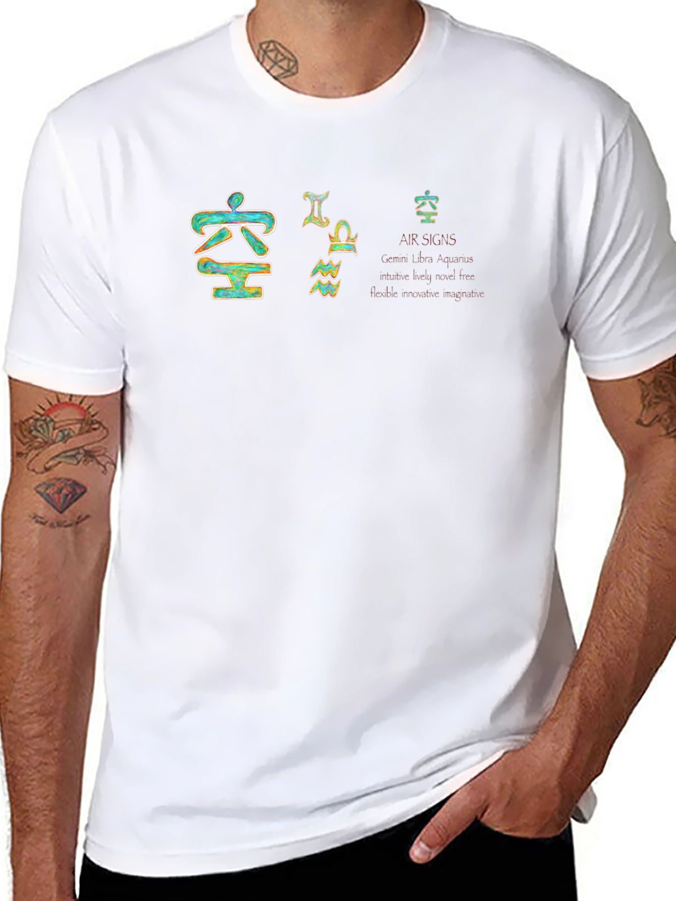 Air Signs Zodiac T-Shirt - Gemini Libra Aquarius