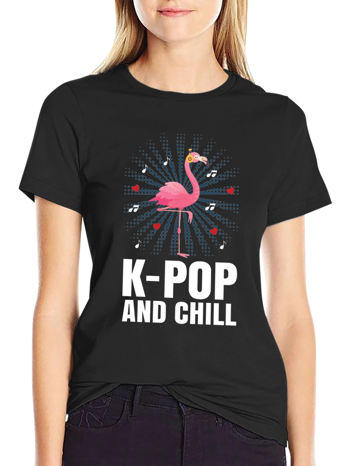 K-Pop and Chill Flamingo T-Shirt