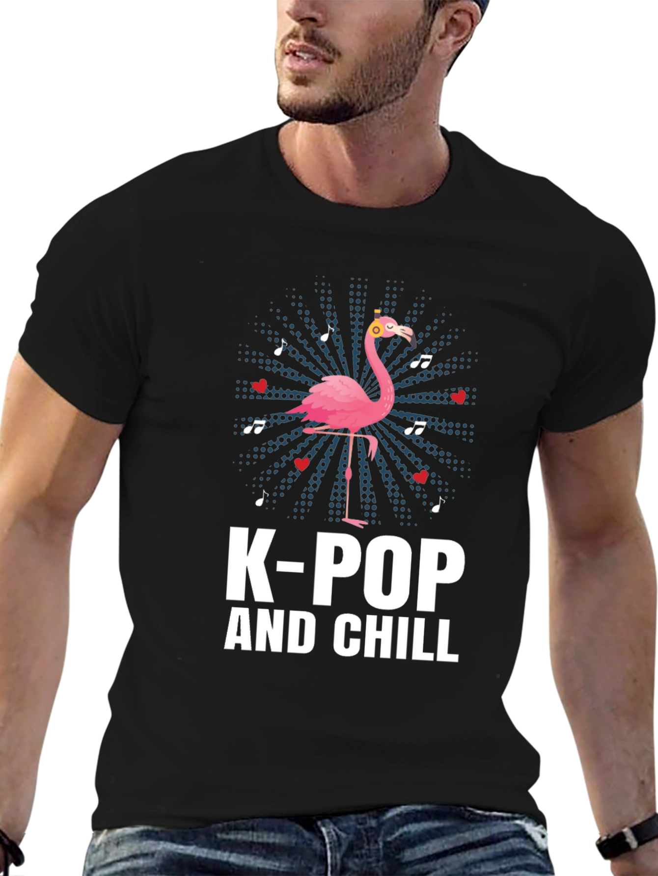 K-Pop and Chill Flamingo T-Shirt