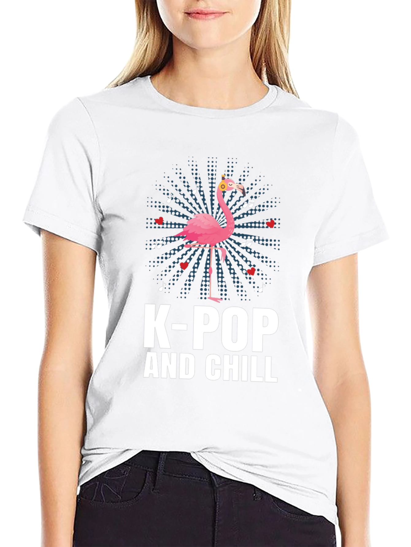 K-Pop and Chill Flamingo T-Shirt