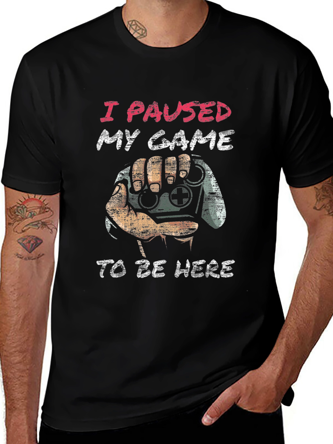 Funny Gamer T-Shirt - Paused My Game Graphic Tee