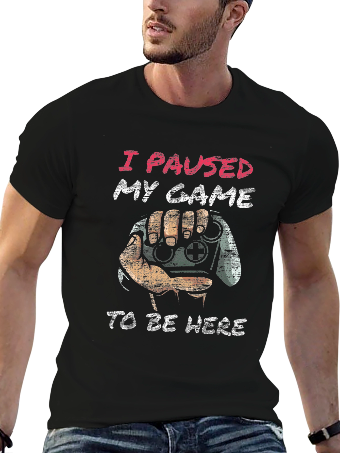 Funny Gamer T-Shirt - Paused My Game Graphic Tee