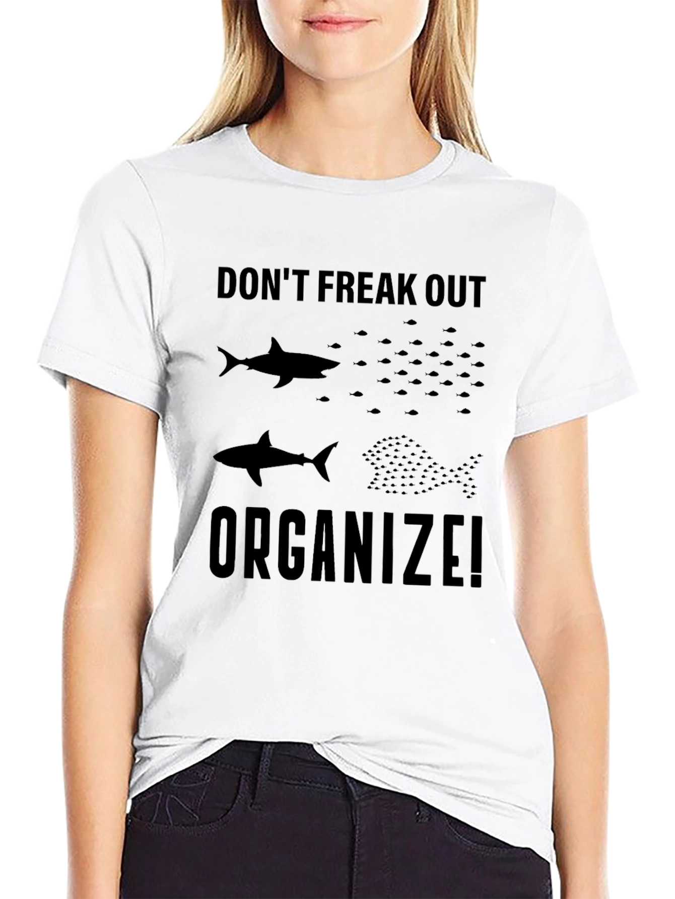 Dont Freak Out Organize! Black T-Shirt