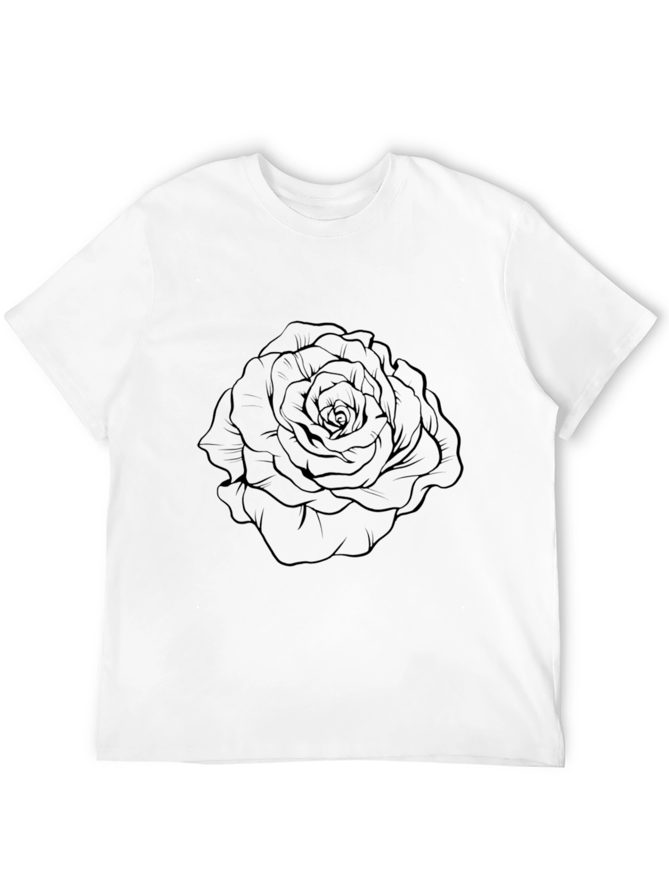 Black Rose Graphic Tee - Stylish Mens T-Shirt