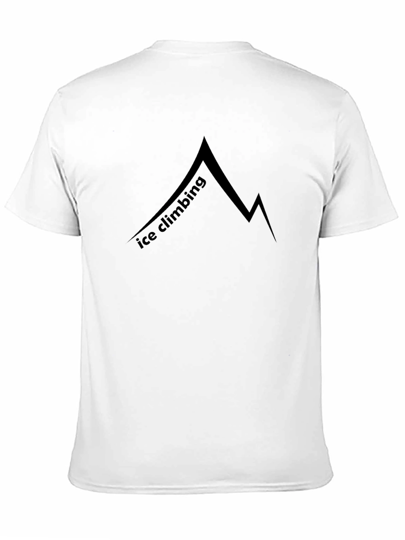 Ice Climbing Mountain Graphic Black T-Shirt