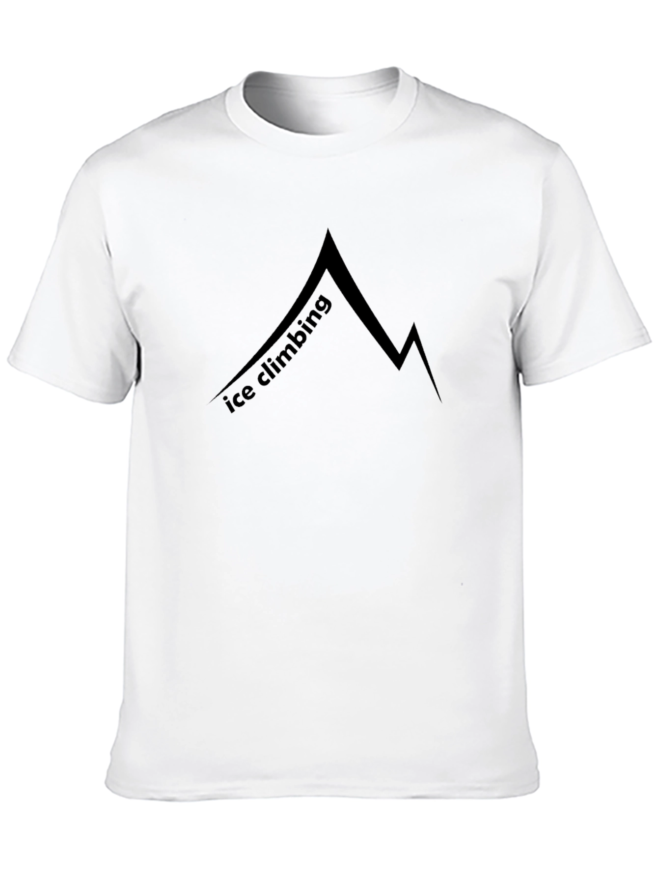 Ice Climbing Mountain Graphic Black T-Shirt