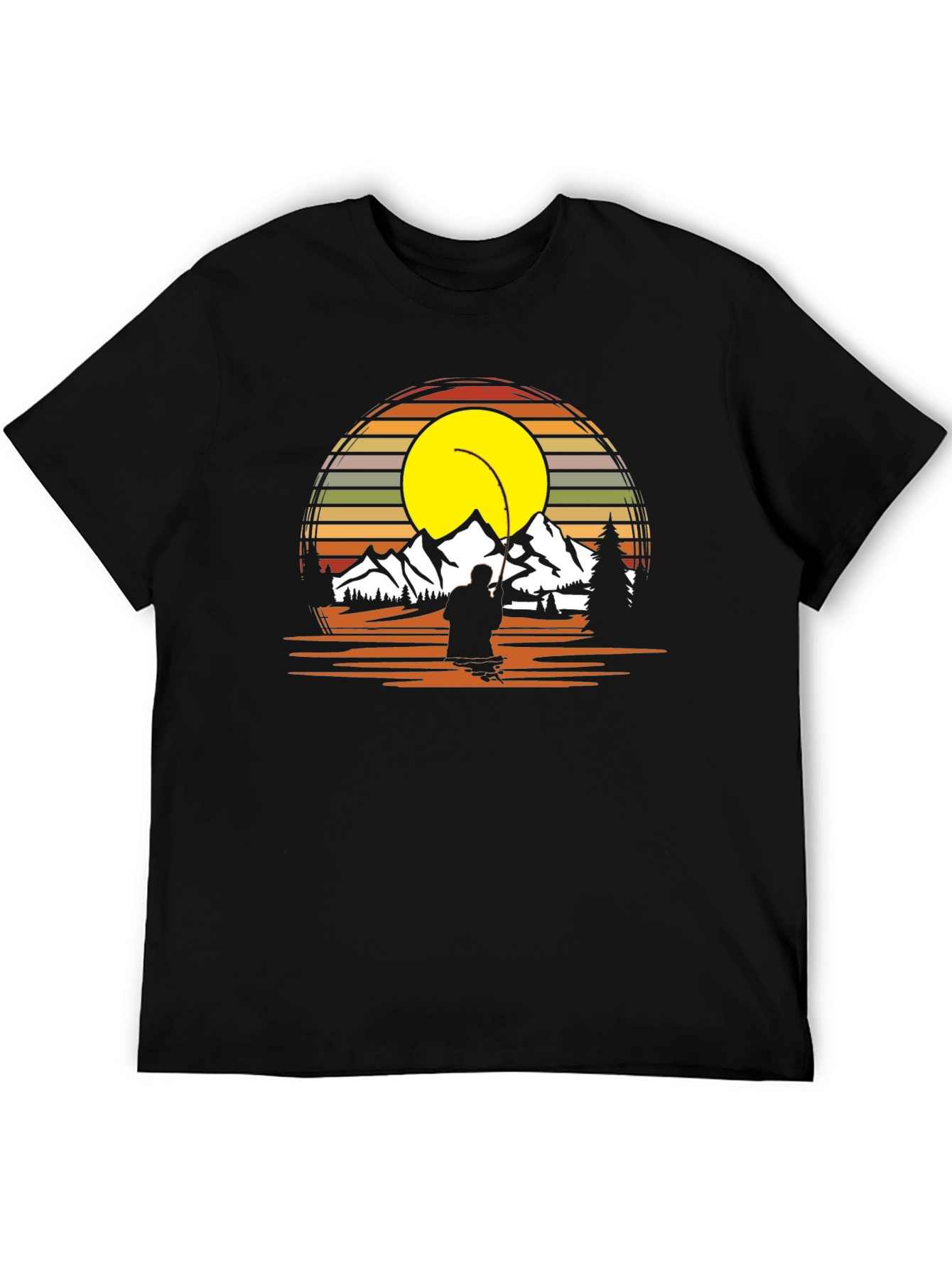 Fishing Retro Graphic T-Shirt