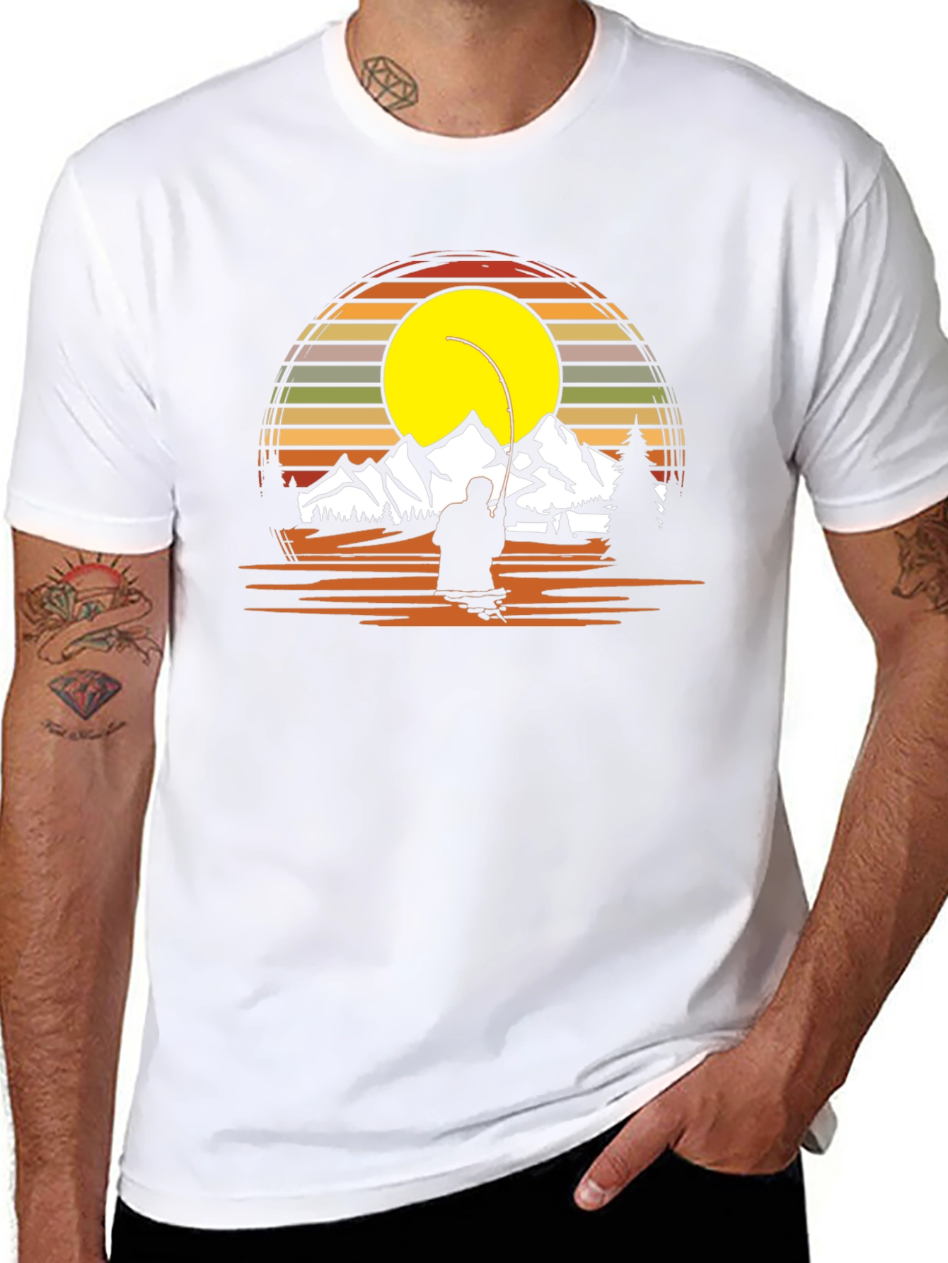 Fishing Retro Graphic T-Shirt