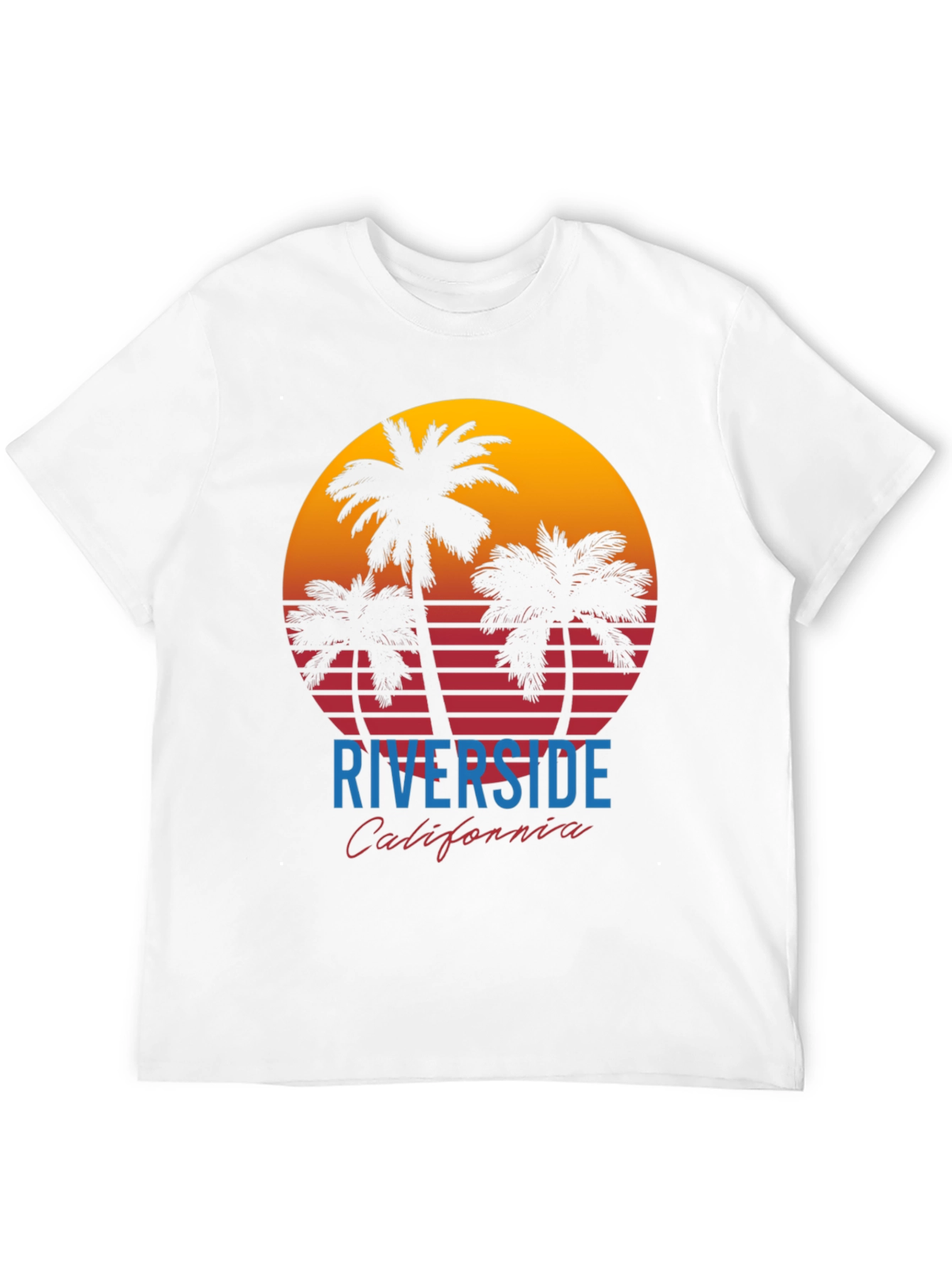 Riverside California Retro Sunset Graphic T-Shirt
