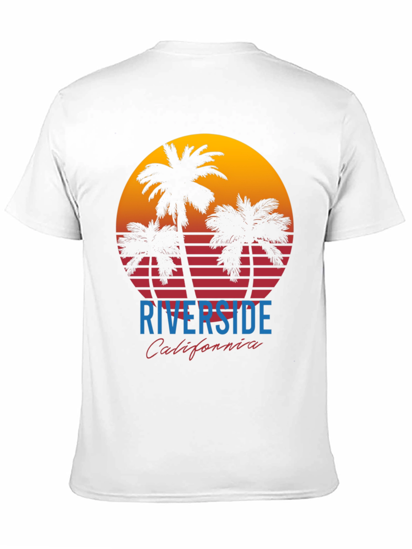 Riverside California Retro Sunset Graphic T-Shirt
