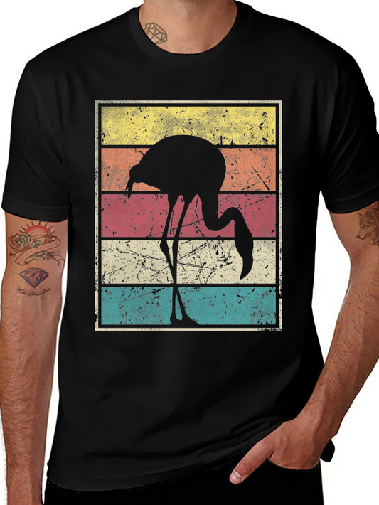Retro Flamingo Graphic T-Shirt