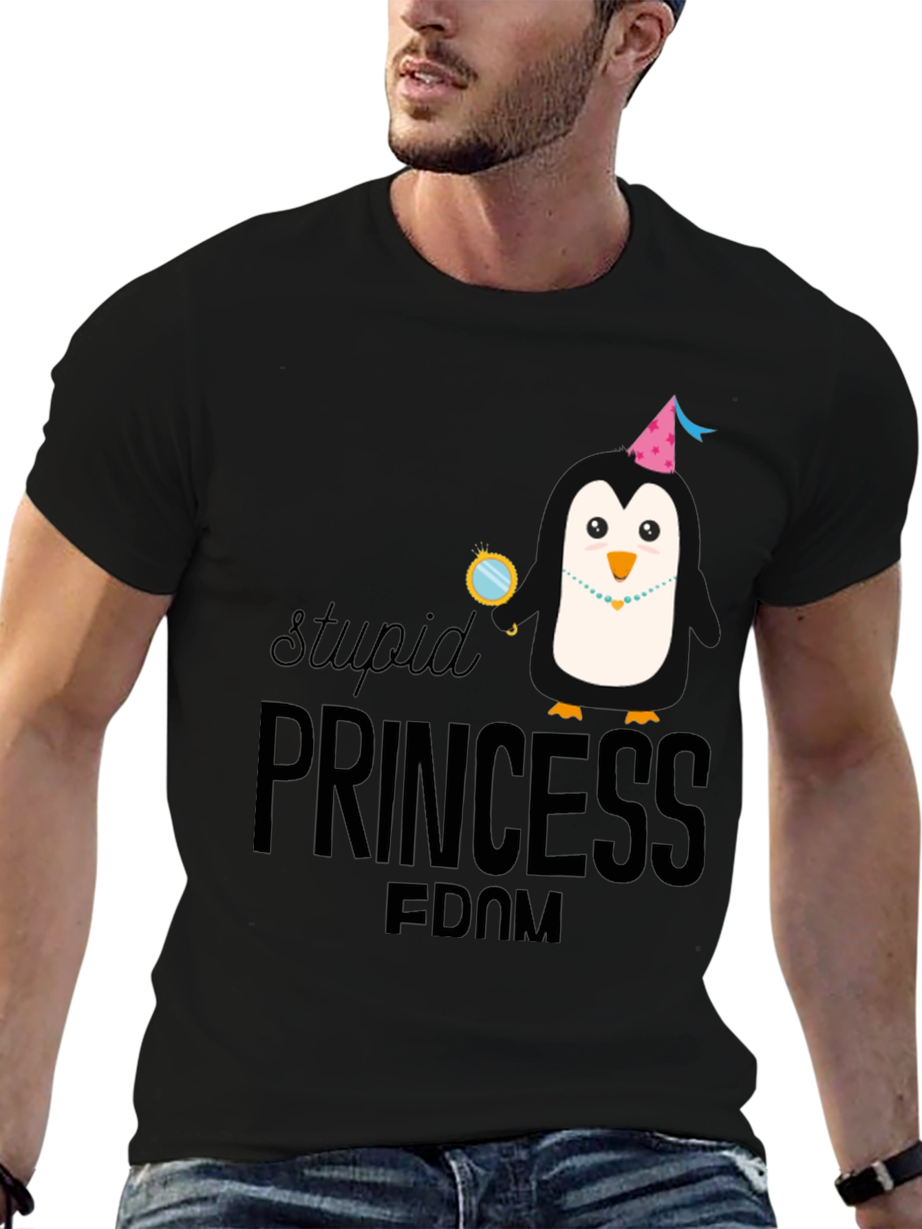 Stupid Princess-dom Penguin Graphic T-Shirt