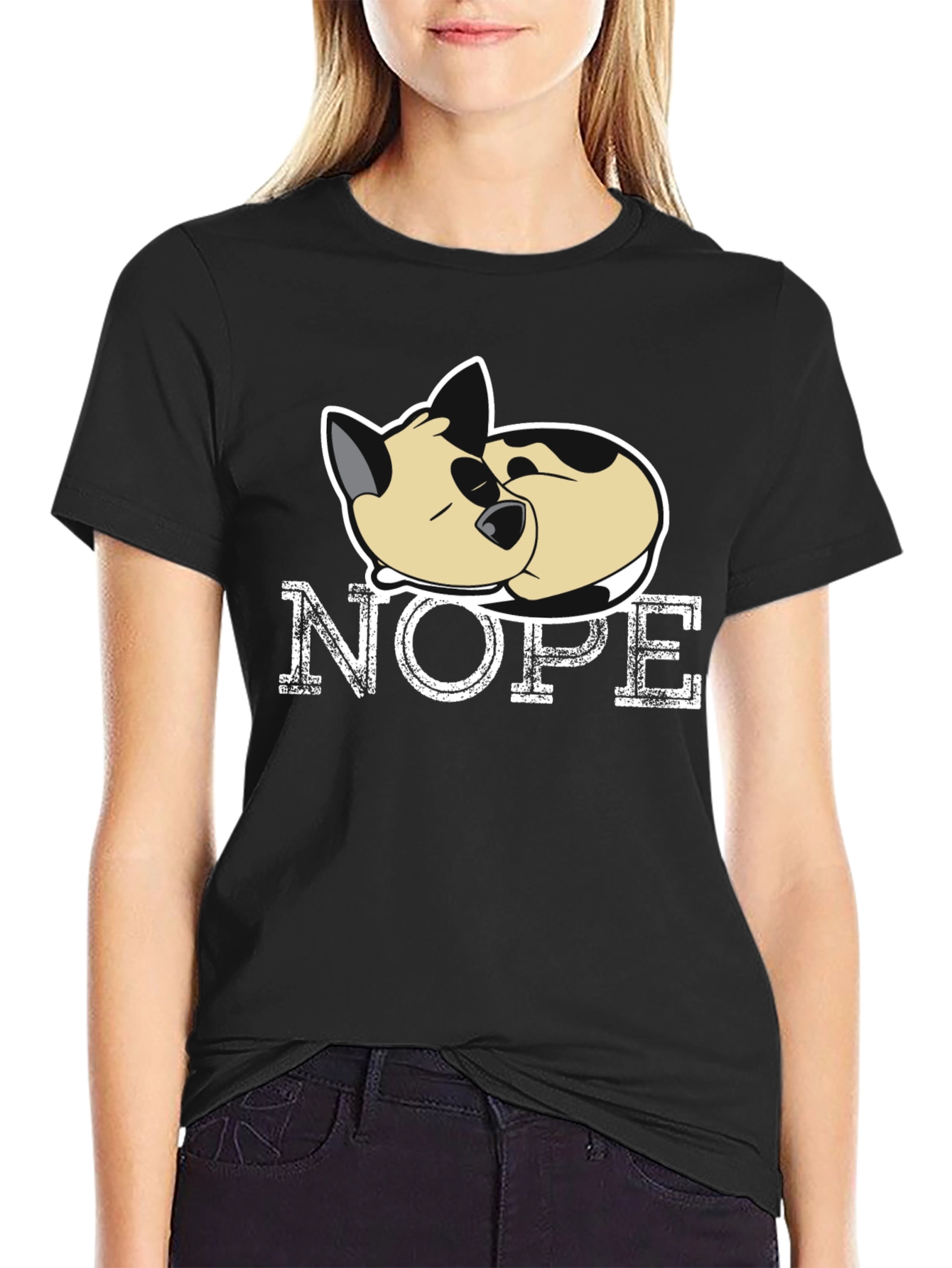 Nope Cat T-Shirt - Funny Lazy Cat Tee