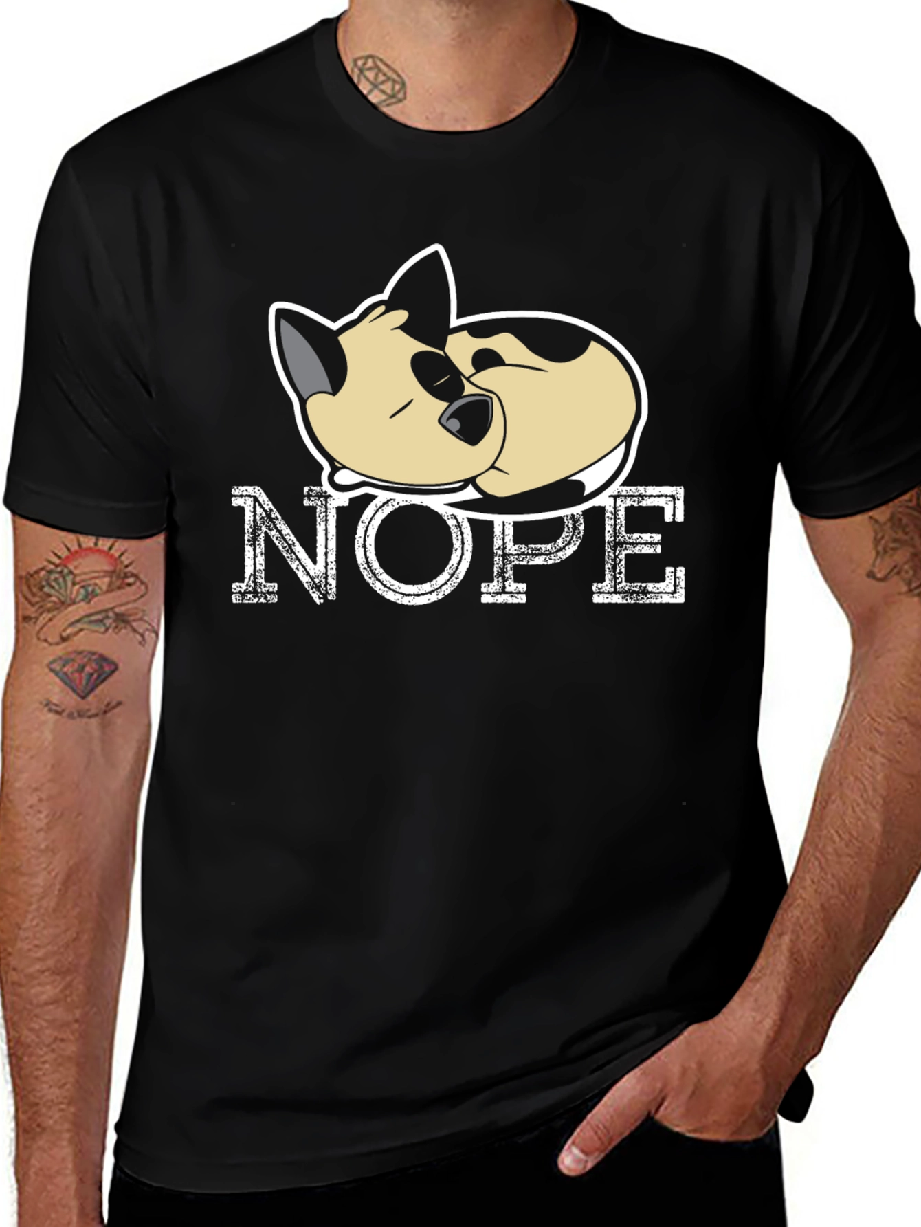 Nope Cat T-Shirt - Funny Lazy Cat Tee