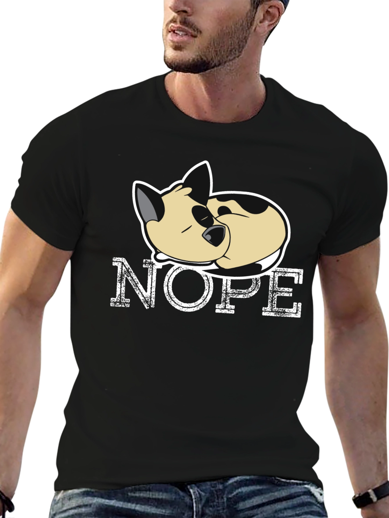 Nope Cat T-Shirt - Funny Lazy Cat Tee