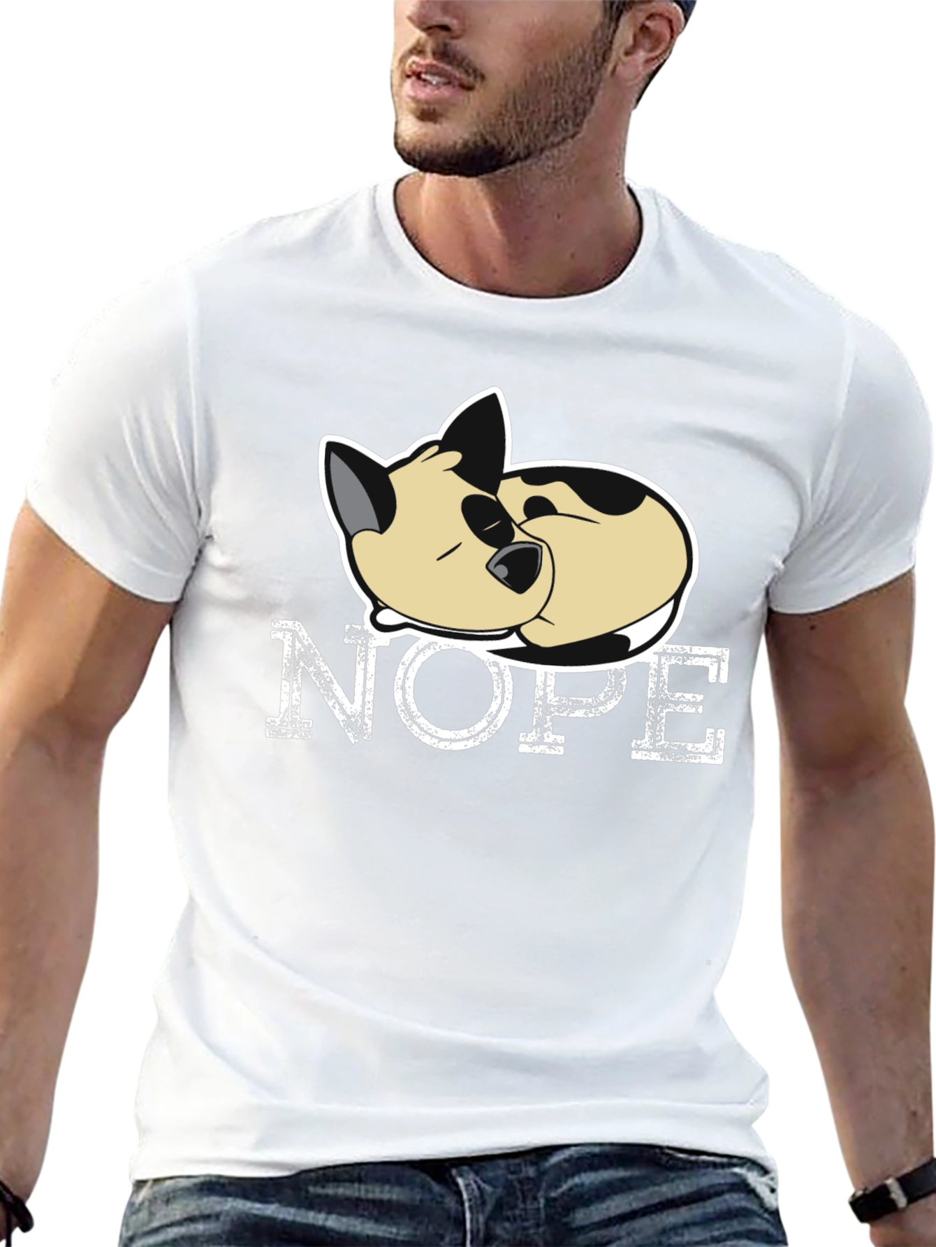 Nope Cat T-Shirt - Funny Lazy Cat Tee