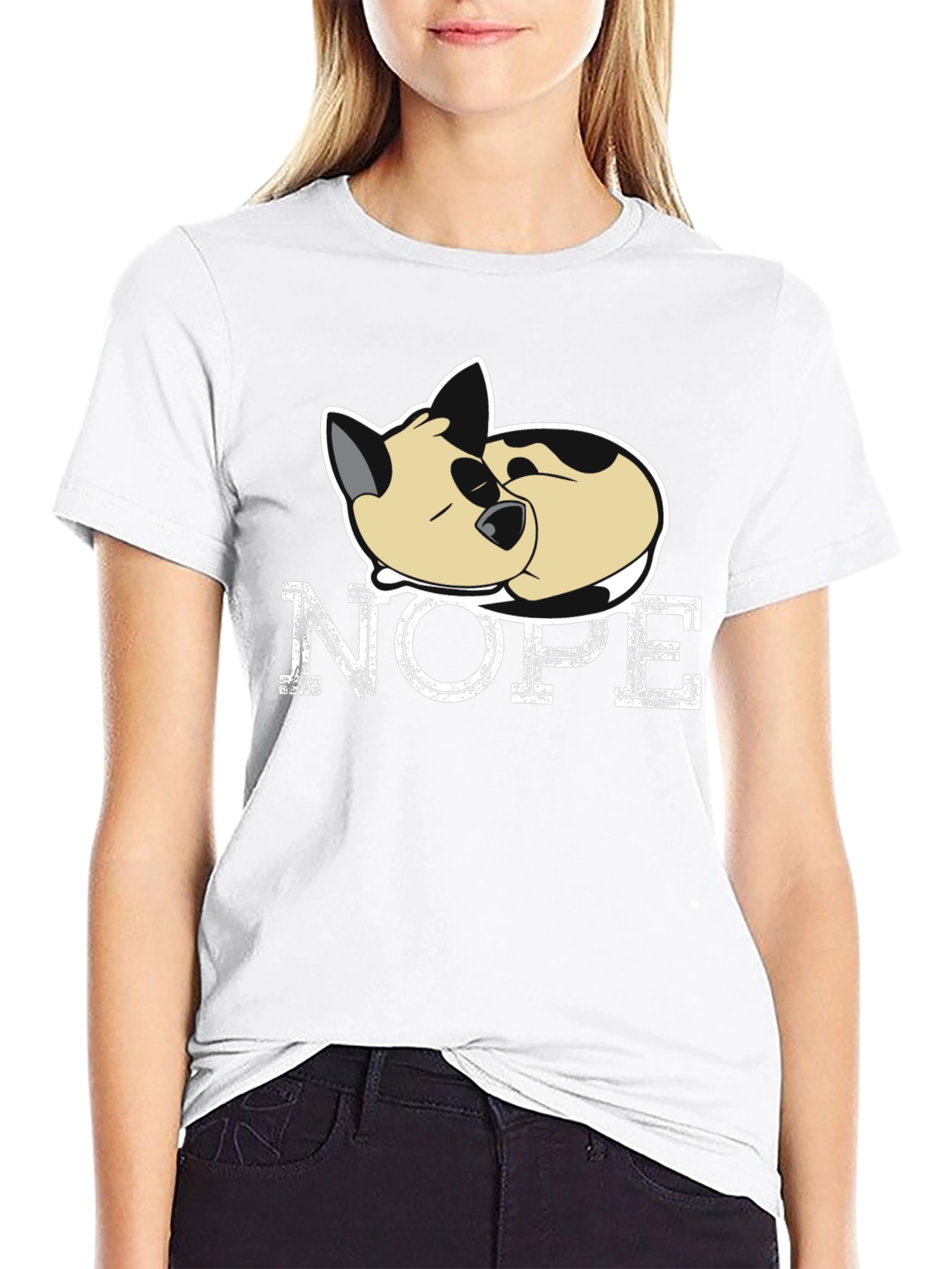 Nope Cat T-Shirt - Funny Lazy Cat Tee