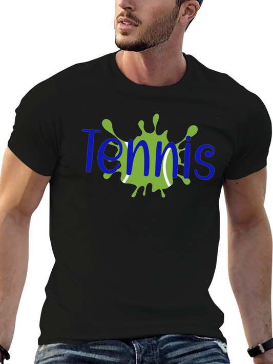 Tennis Splash T-Shirt - Sporty Graphic Tee