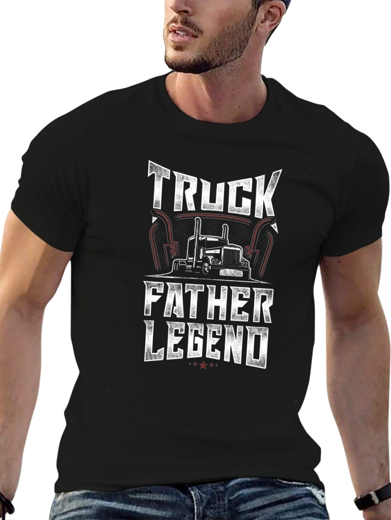 Truck Father Legend Black Graphic Tee