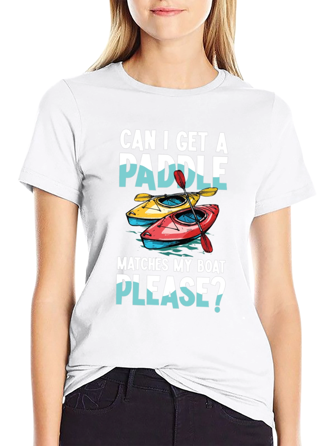 Funny Kayak T-Shirt: Can I Get a Paddle?