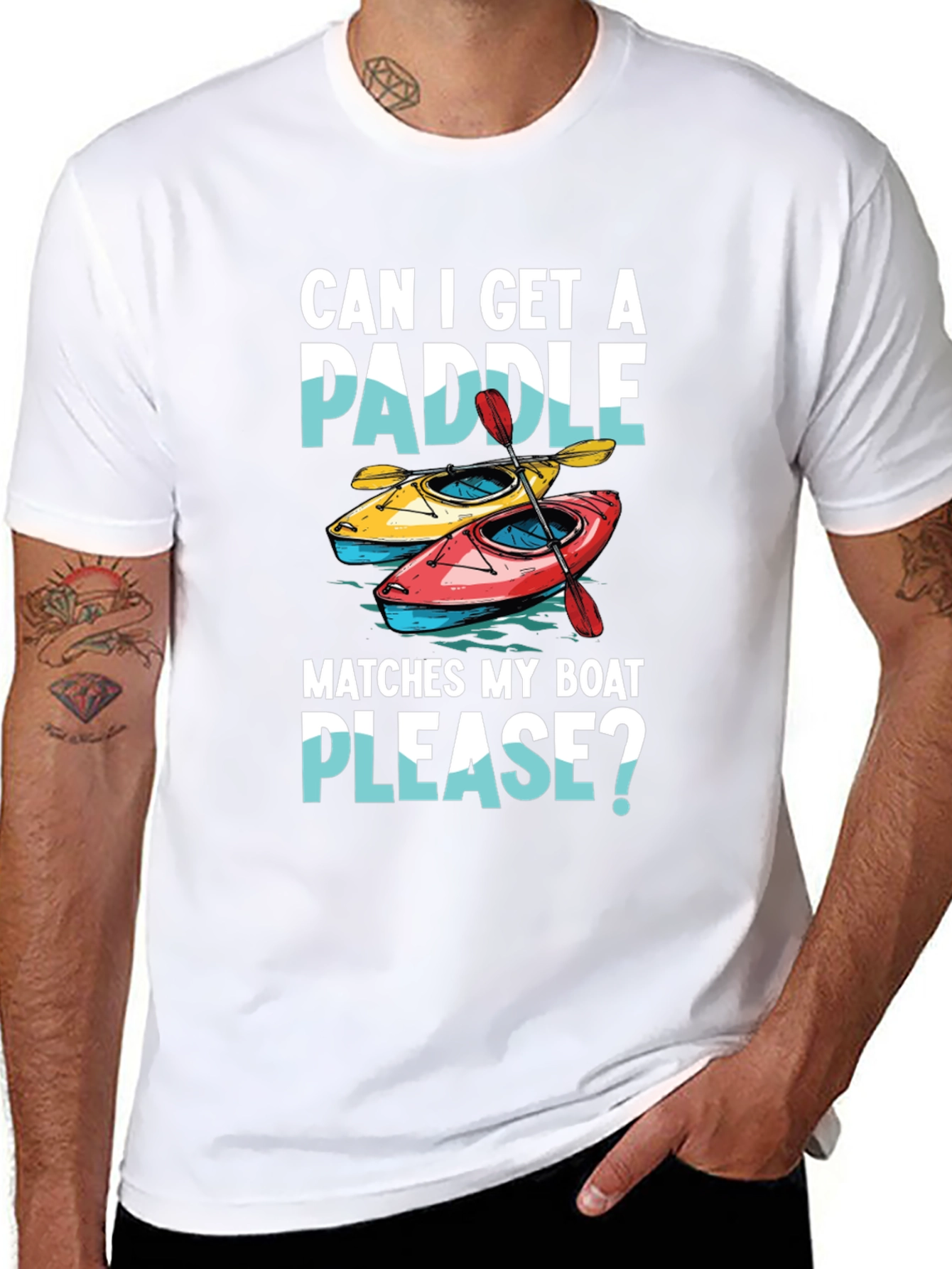 Funny Kayak T-Shirt: Can I Get a Paddle?