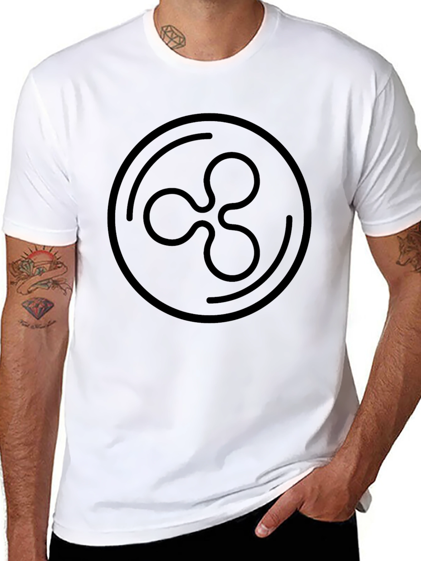 Ripple Crypto T-Shirt - Black Cryptocurrency Tee