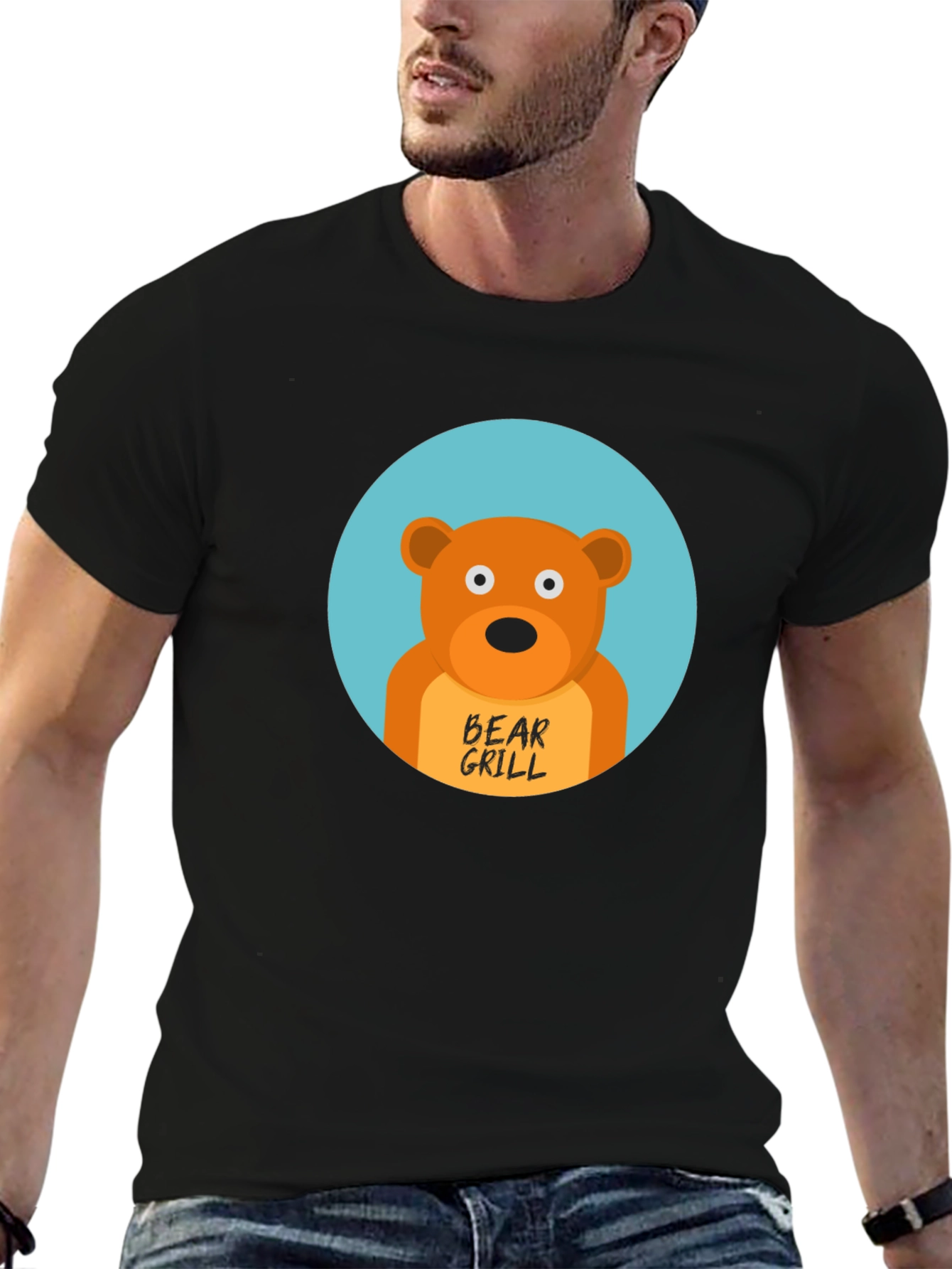 Bear Grill Funny Graphic T-Shirt