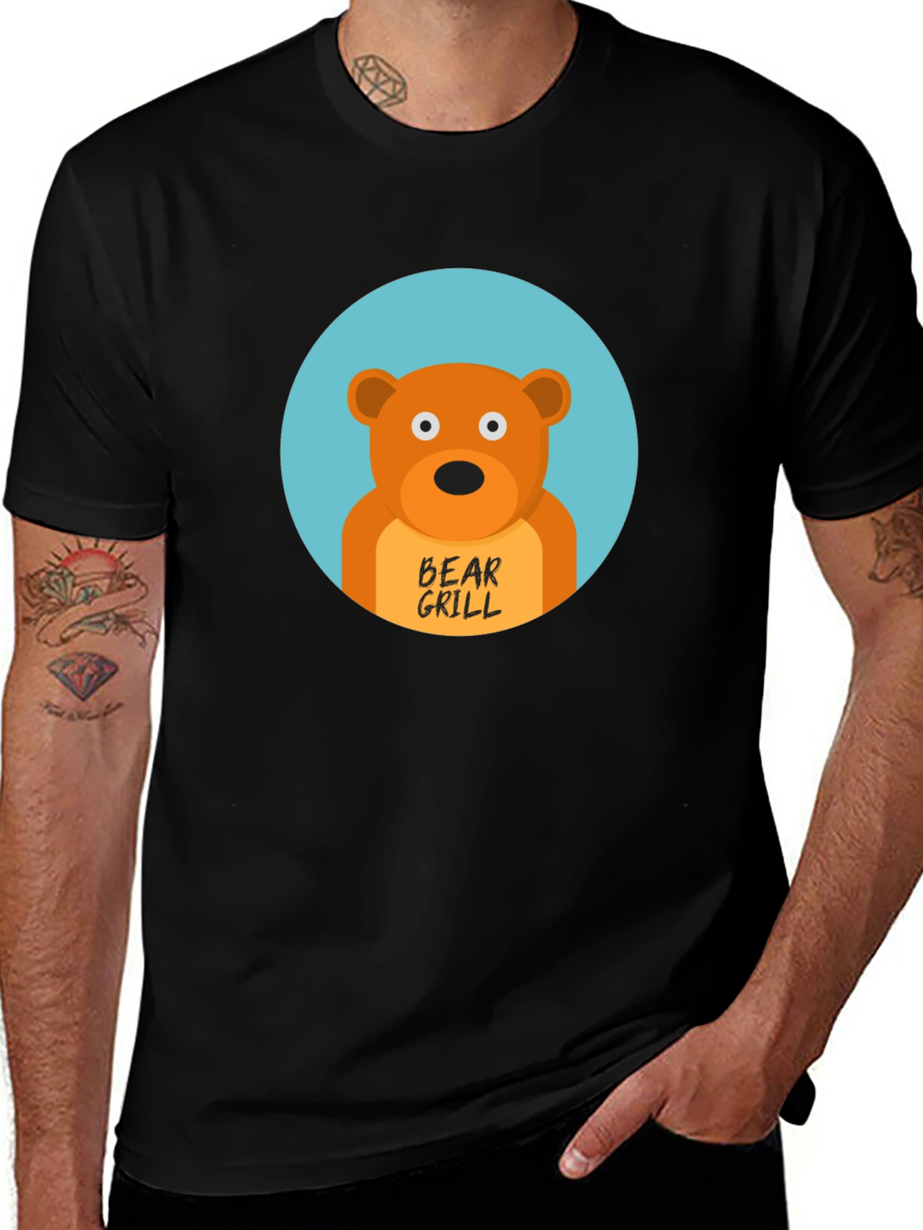 Bear Grill Funny Graphic T-Shirt