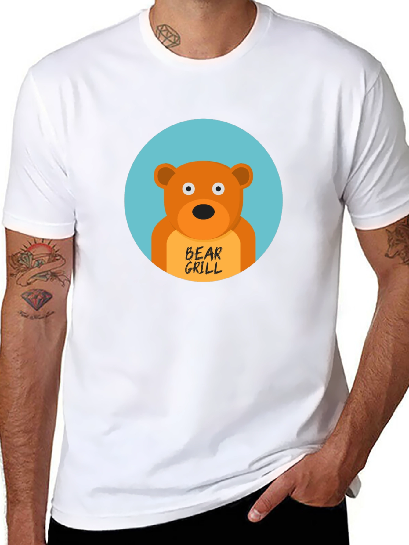 Bear Grill Funny Graphic T-Shirt