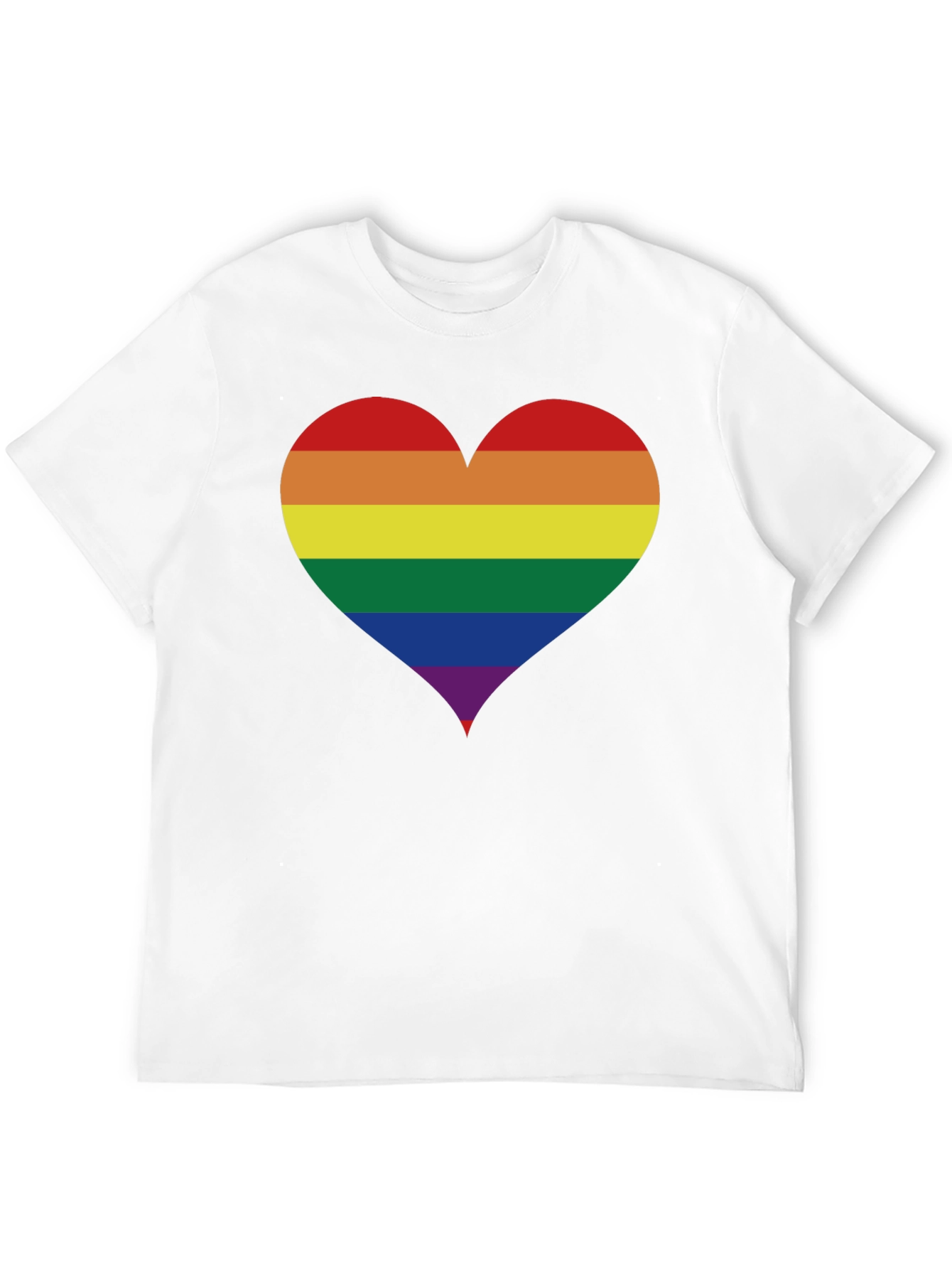 Rainbow Heart Pride T-Shirt - Soft Cotton Blend