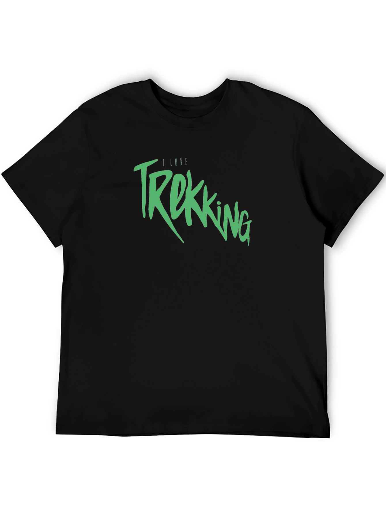 I Love Trekking Black T-Shirt - Outdoor Adventure