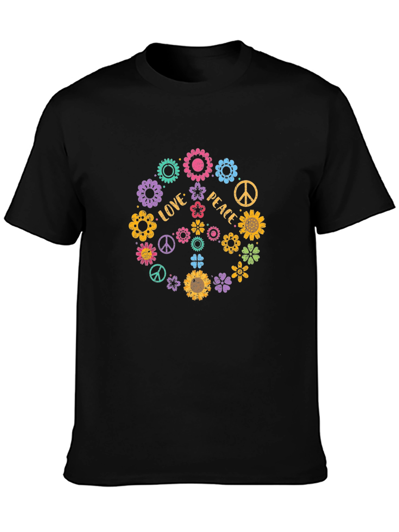 Love and Peace Floral T-Shirt