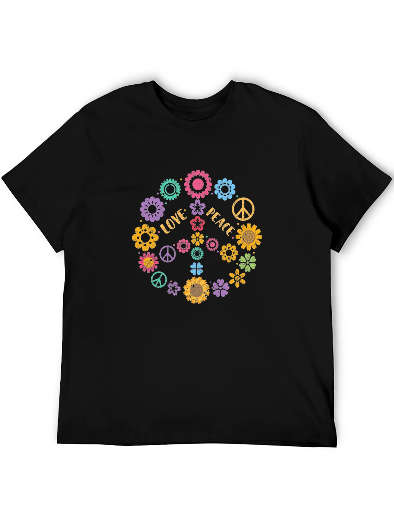 Love and Peace Floral T-Shirt