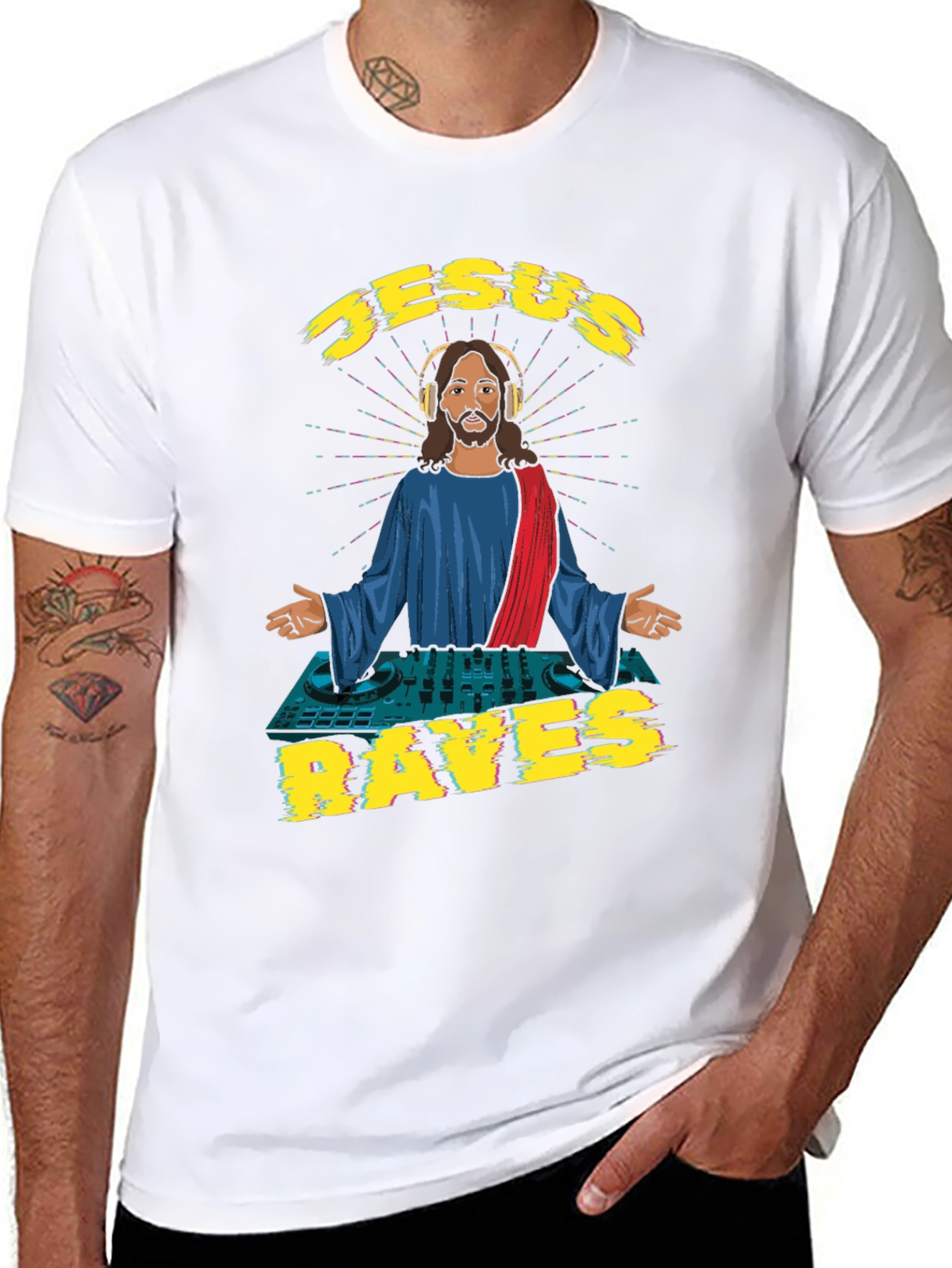 Jesus Raves Graphic T-Shirt