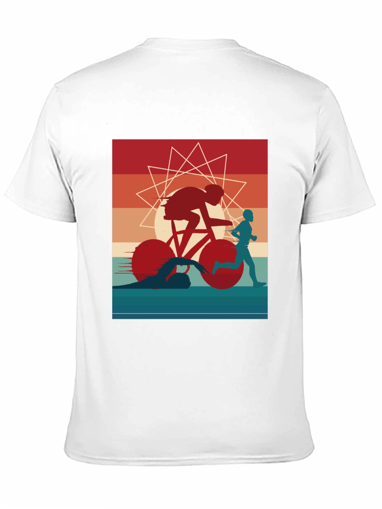 Triathlon Graphic Tee - Sporty Athlete Design