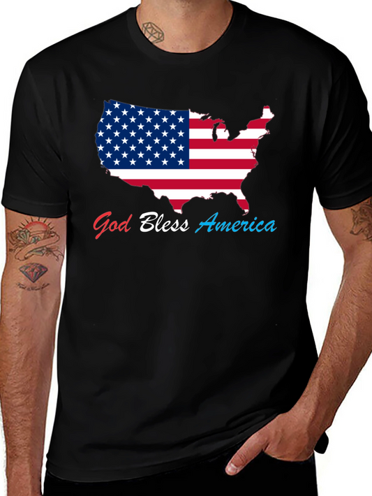 God Bless America USA Flag Patriotic T-Shirt