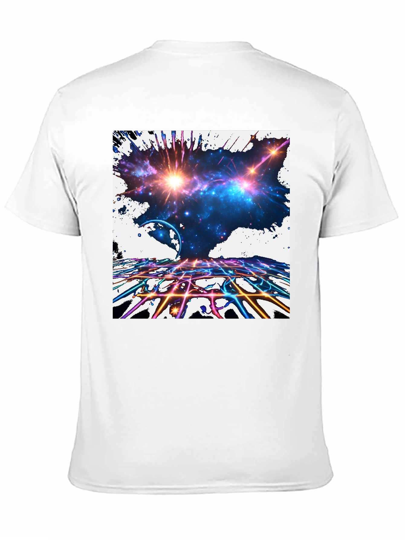 Galaxy Explosion Graphic Black T-Shirt