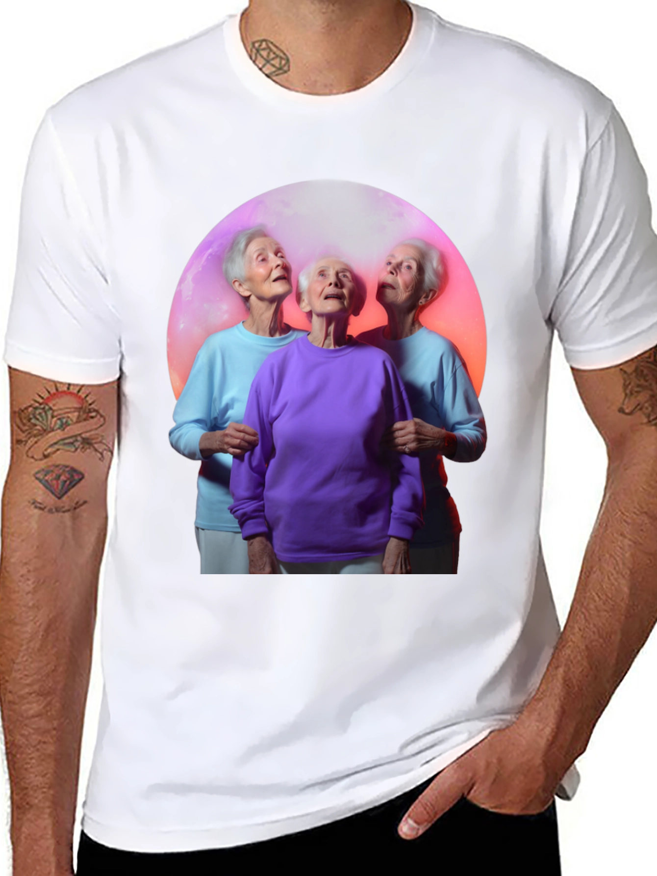 Quirky Three Grannies Graphic Tee