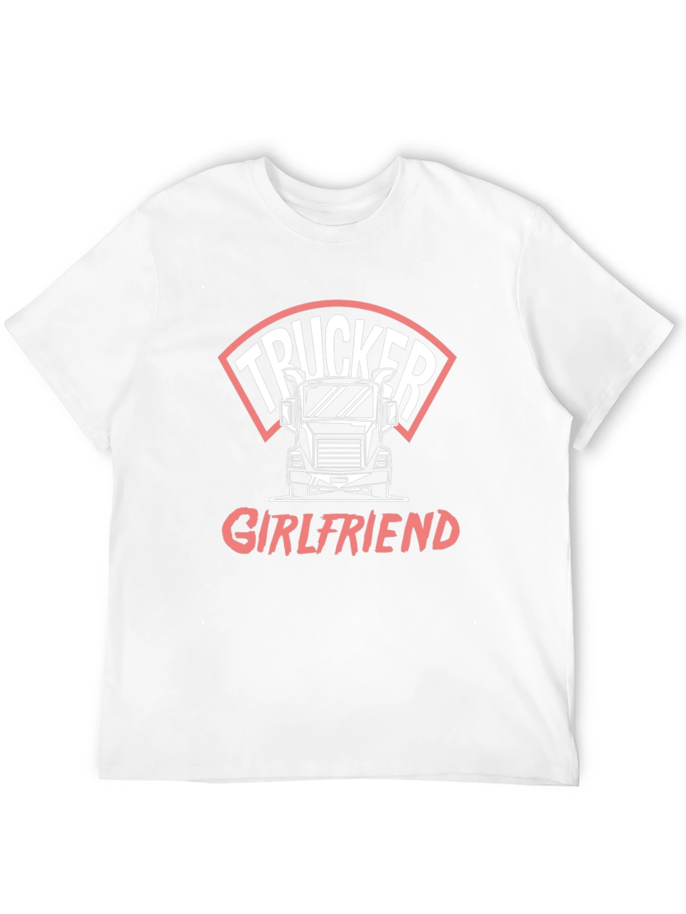 Trucker Girlfriend T-Shirt - Black Crew Neck Tee