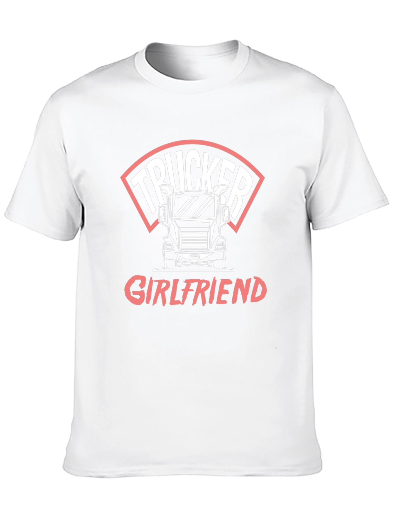 Trucker Girlfriend T-Shirt - Black Crew Neck Tee