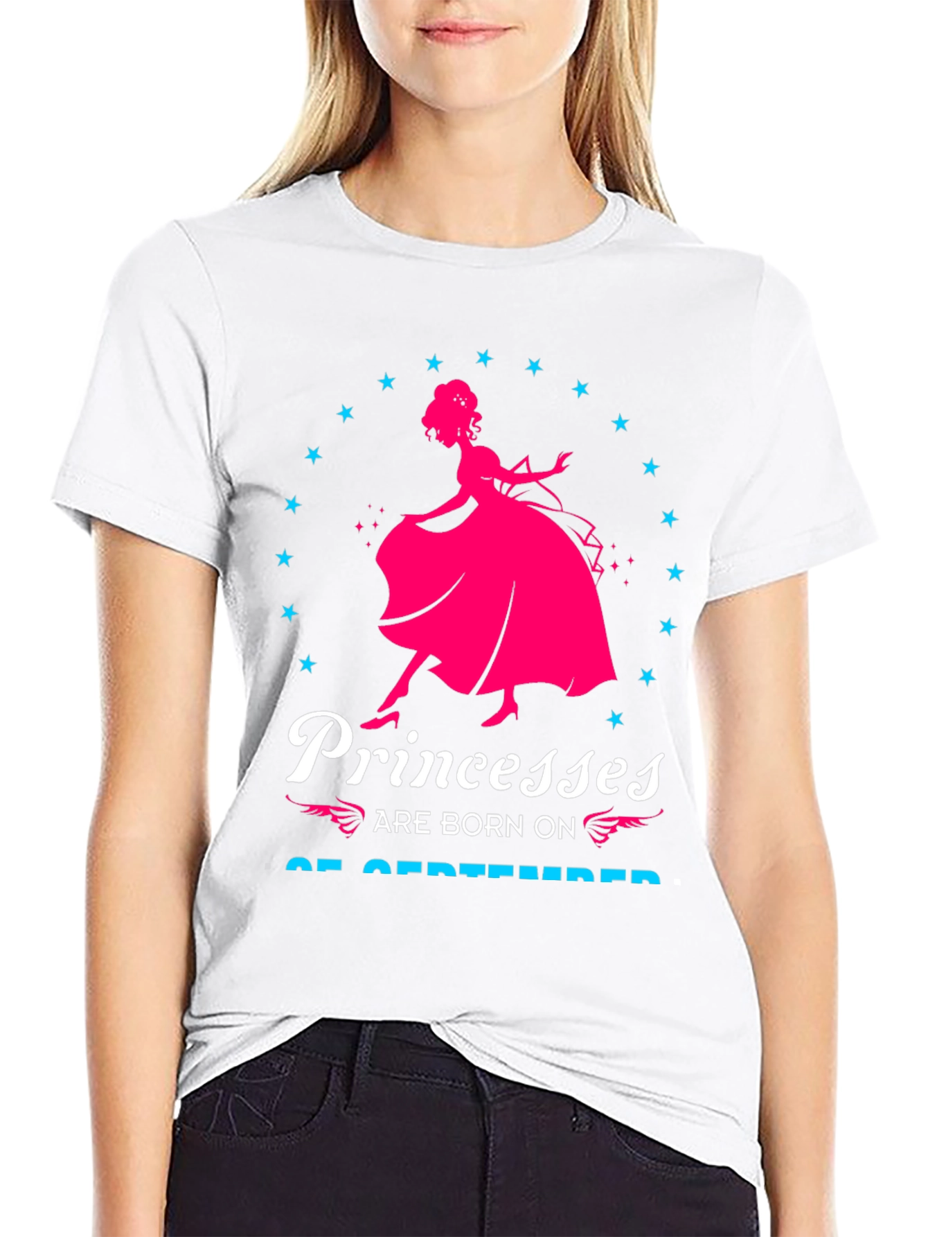 Princesses Born in September Black T-Shirt