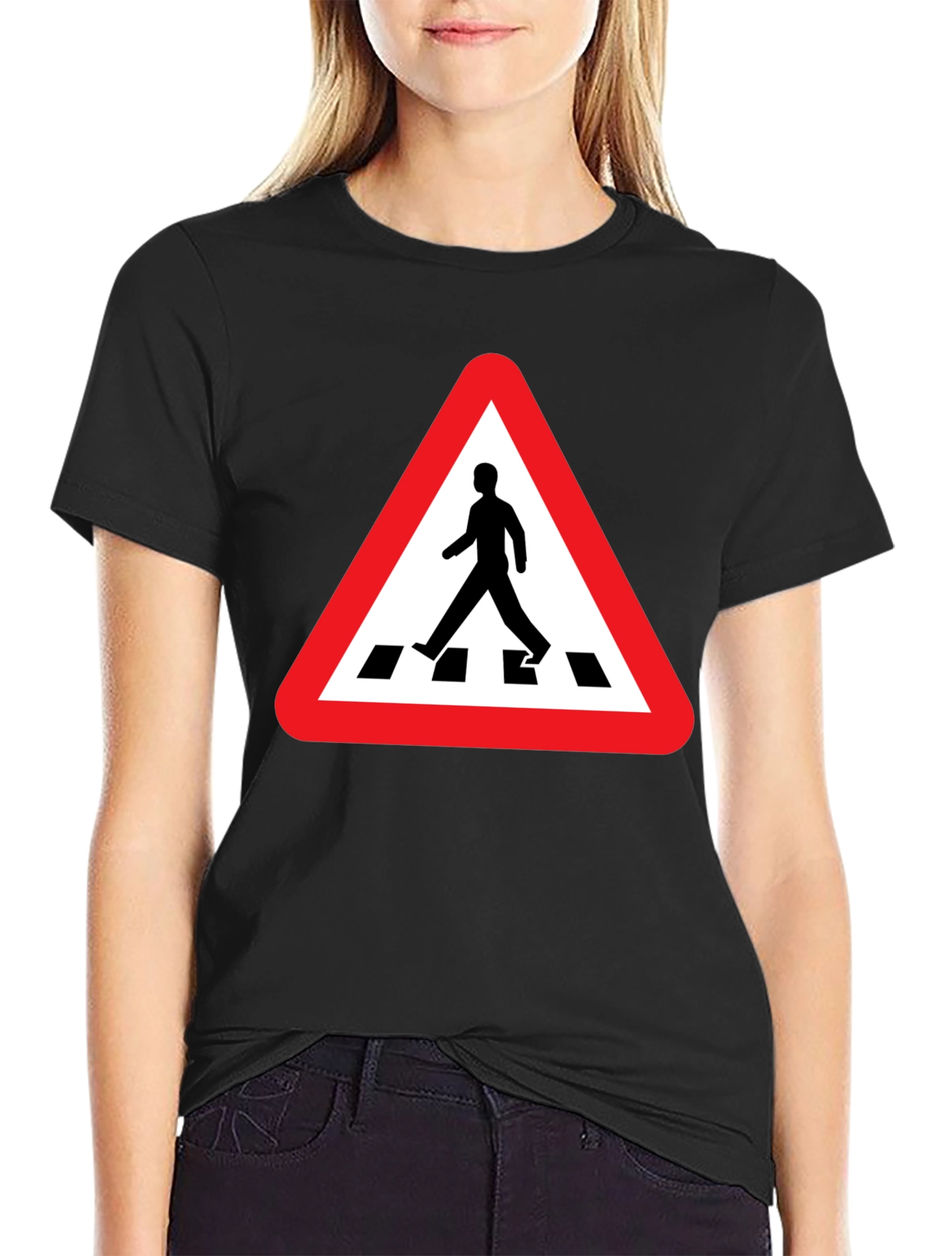 Pedestrian Crossing Black T-Shirt
