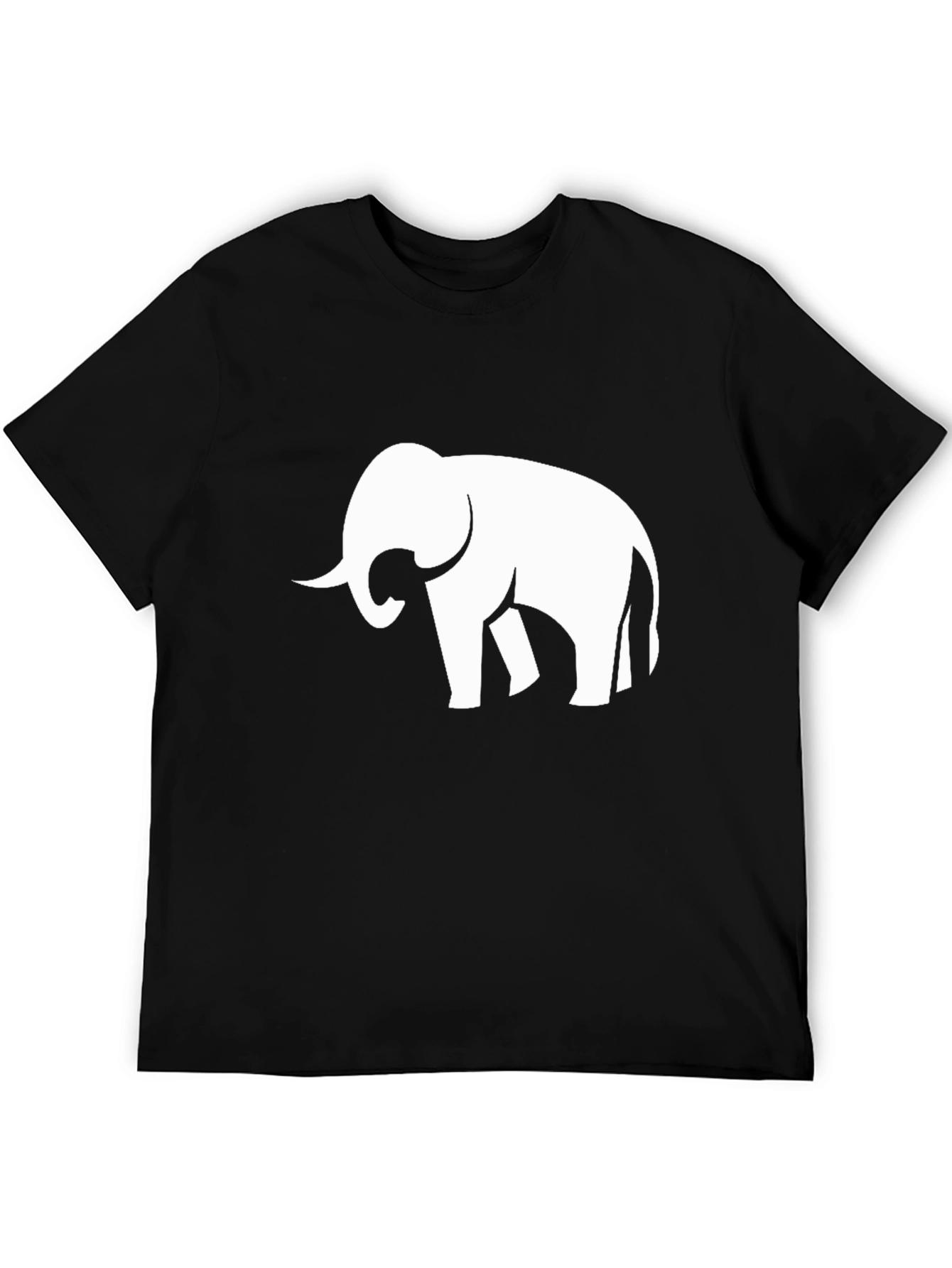 Elephant Graphic Tee - Black Casual T-Shirt